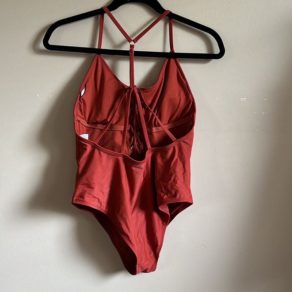 Xhilaration burnt orange one piece swimsuit/bodysuit L - Picture 5 of 7